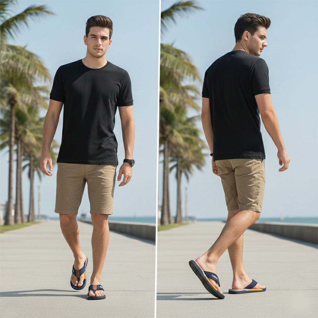 Summer Beach Thongs Flip Flops Canvas Color-splashed