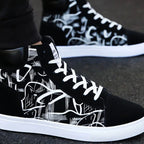 K Pop Sneakers Hightops Graffiti Canvas Skateboarding Grunge Basketball Shoes