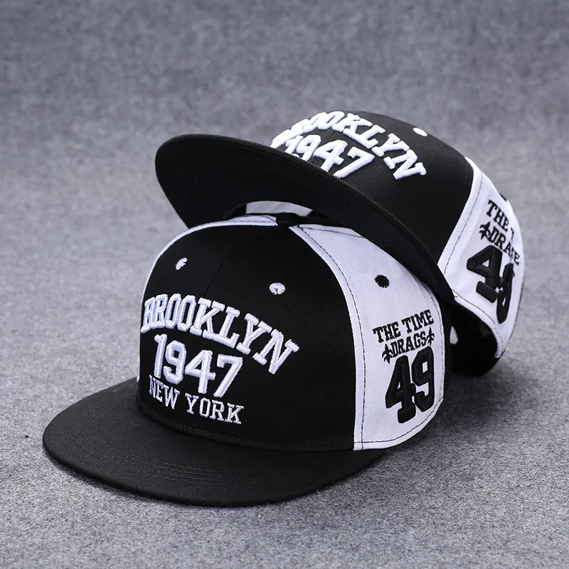 Hip Hop Embroidered Flat Brim Cap