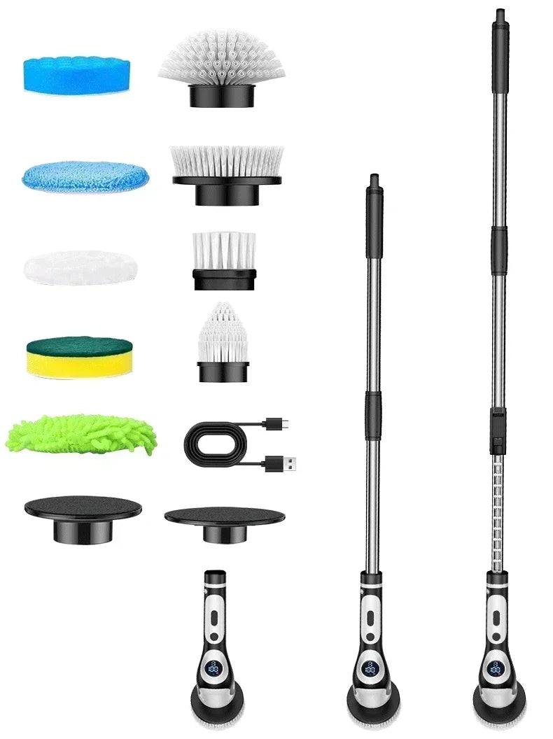 Scrub Brush Electric Bathroom Wireless Spin Cleaning Rechargeable
