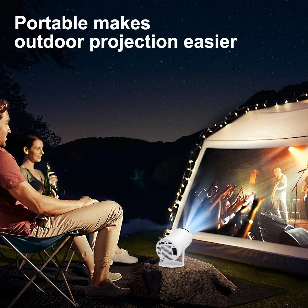 Portable Projector Outdoor Home Cinema Mini WiFi Bluetooth Movie Android 11.0 HD Theatre Plug Play