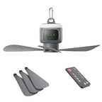 Home Portable Ceiling Fan 3 Speed With Night Light Outdoor Air Cooling Camping Tent Rechargeable 12000mAh
