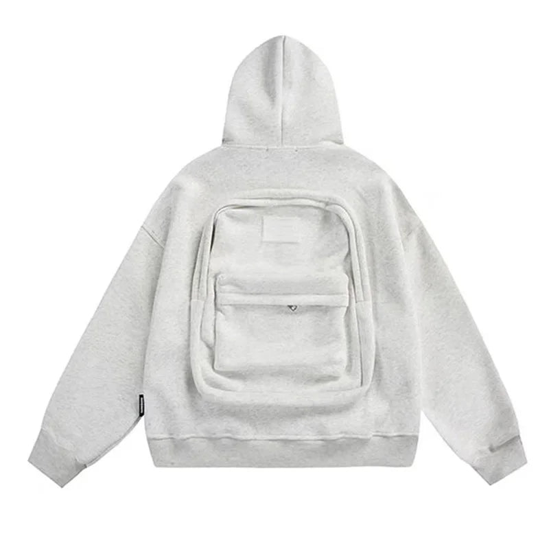 Hoodie Backpack Integrated Travel Compartment Full-Zip Hoodie-Keep Melbourne Marvellous Official Store