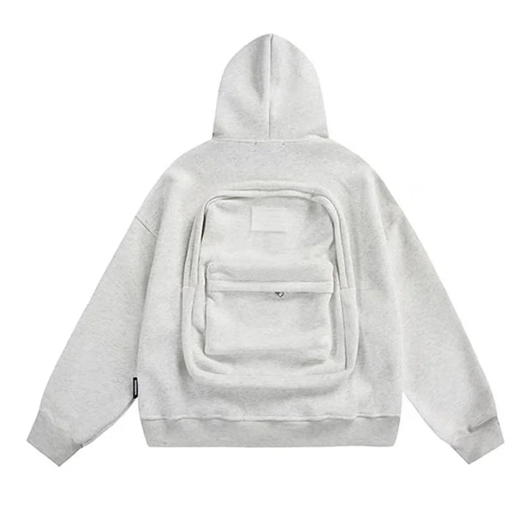 Hoodie Backpack Integrated Travel Compartment Full-Zip Hoodie-Keep Melbourne Marvellous Official Store