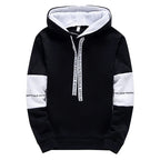 Hoodie Black-White Design Pullover and Track Sweatpants