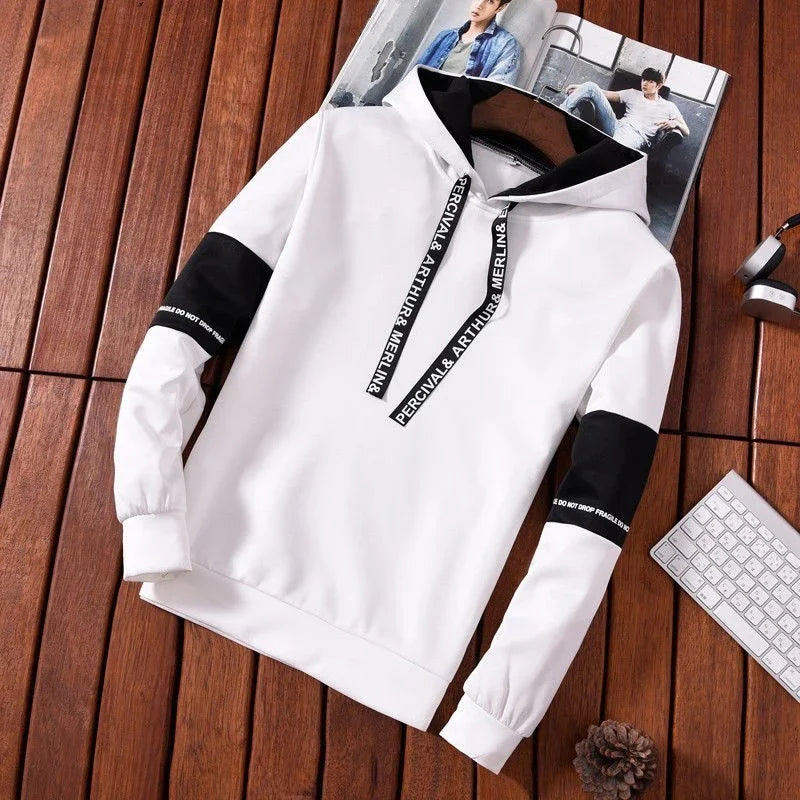 Hoodie Black-White Design Pullover and Track Sweatpants-Keep Melbourne Marvellous Official Store