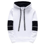 Hoodie Black-White Design Pullover and Track Sweatpants