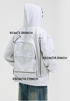 2-in-1 Hoodie Backpack Laptop Travel Uni Student Hoodie