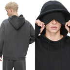 Hoodie with Built-In Eye Mask Travel Sleeping Hack