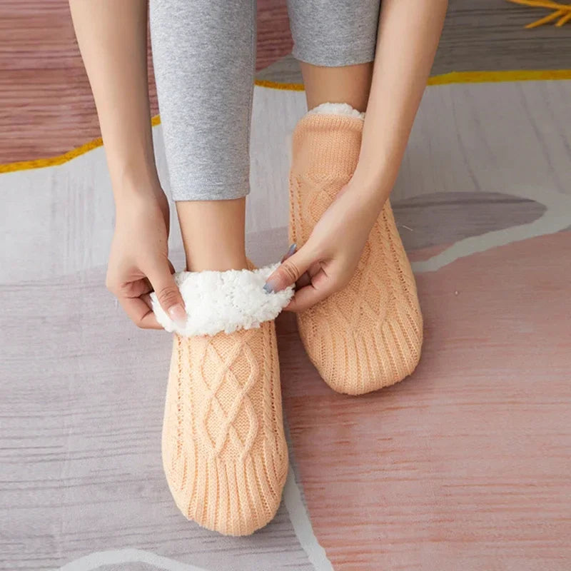 House Grip Socks Home Thermal Padded Pilates Slip Ons