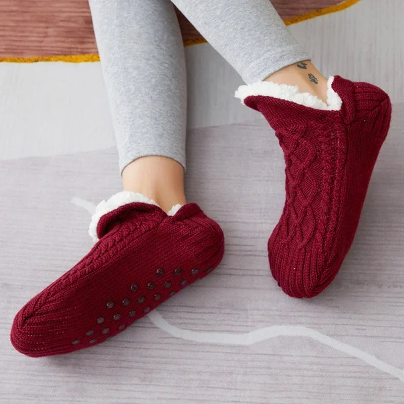 House Grip Socks Home Thermal Padded Pilates Slip Ons