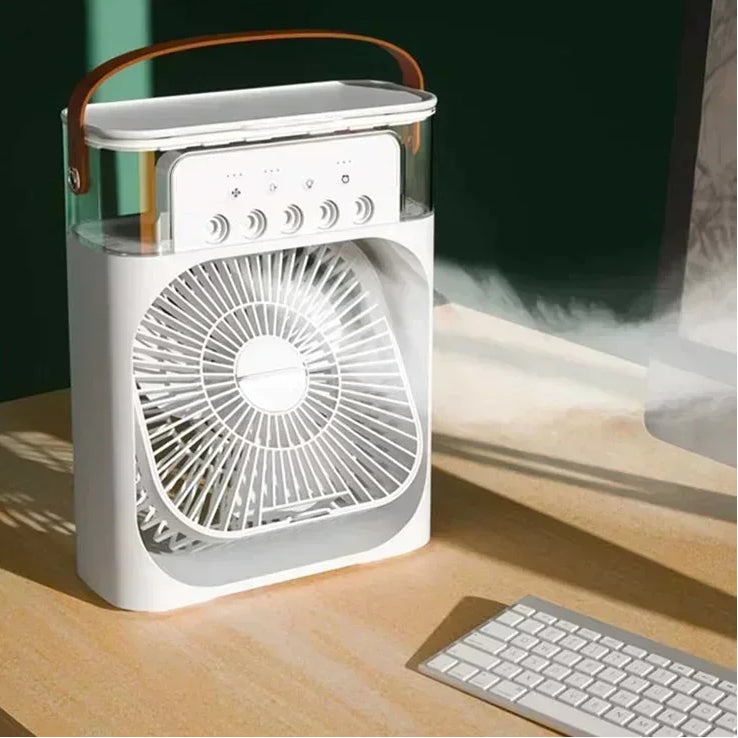 3 in 1 HydroCooler Fan Air Conditioner Home Small USB Evaporative Water Mist Cooler Portable Humidifier