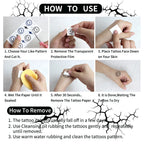 Face And Body Halloween Lightning Temporary Tattoo Stickers Makeup Pack