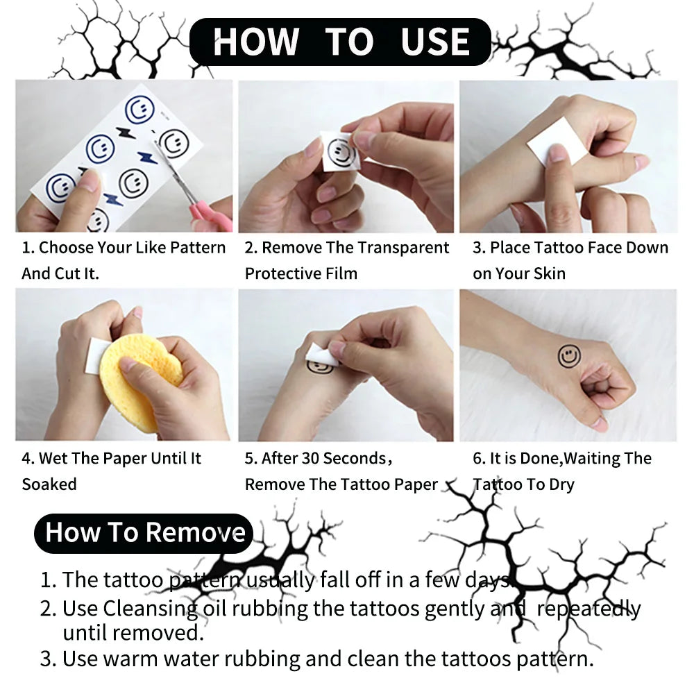 Face And Body Halloween Lightning Temporary Tattoo Stickers Makeup Pack