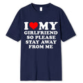 "I Love My Boyfriend" T-shirt Funny Bucks Hens Party Tops