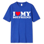 "I Love My Boyfriend" T-shirt Funny Bucks Hens Party Tops