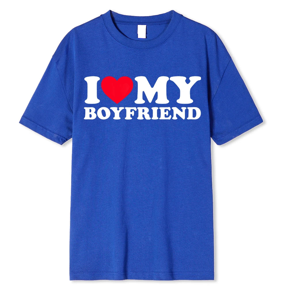 "I Love My Boyfriend" T-shirt Funny Bucks Hens Party Tops
