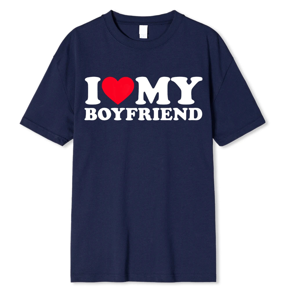 "I Love My Boyfriend" T-shirt Funny Bucks Hens Party Tops