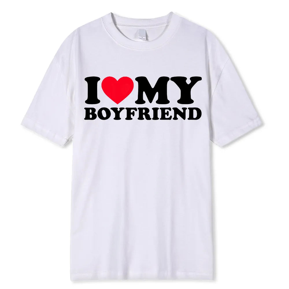 "I Love My Boyfriend" T-shirt Funny Bucks Hens Party Tops