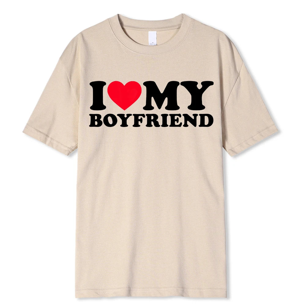 "I Love My Boyfriend" T-shirt Funny Bucks Hens Party Tops