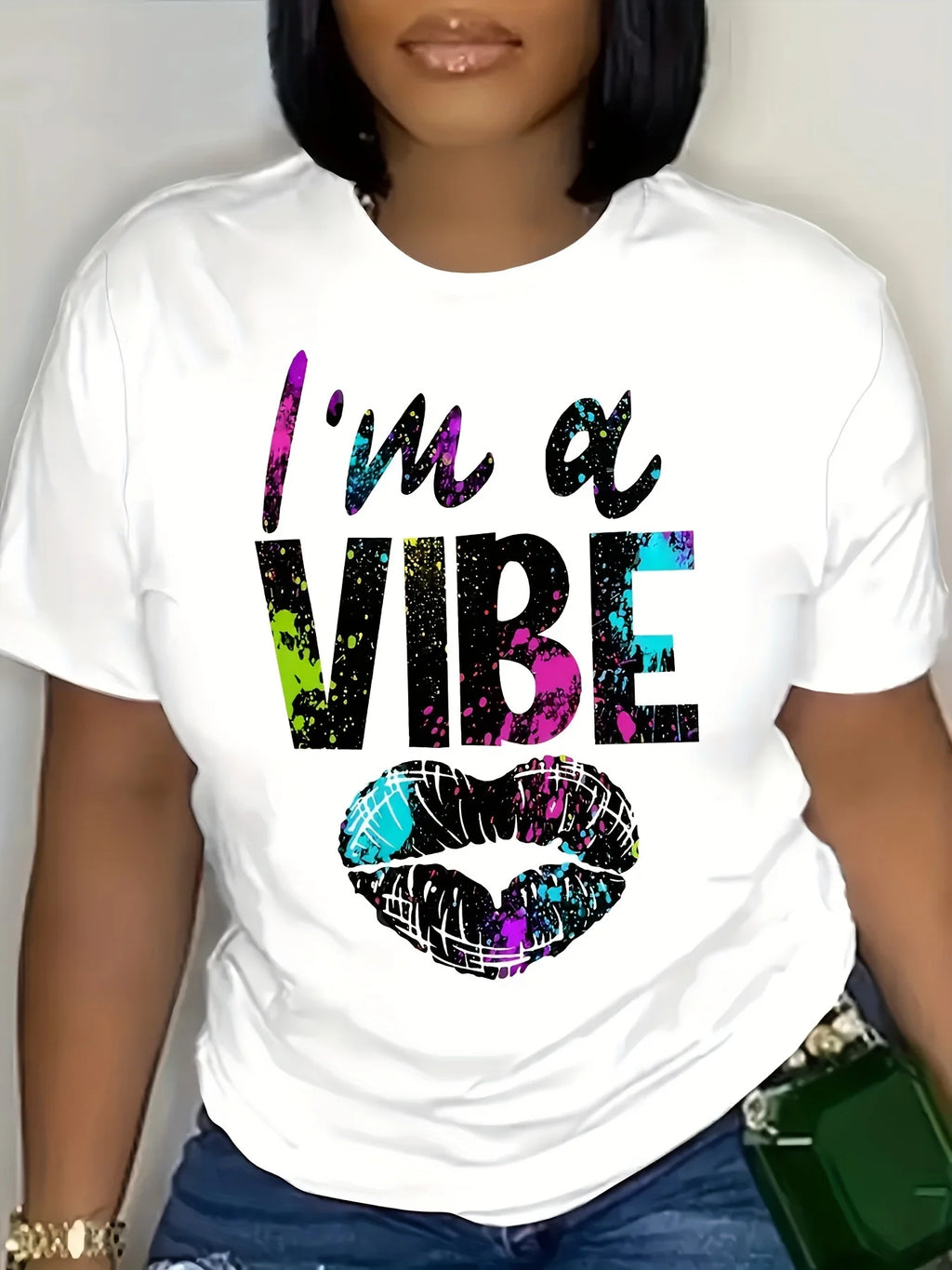 I'm A Vibe T-Shirt Lips Funny Motivational Tee
