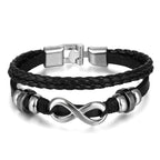 Stacked Bracelet Bangle Chunky Leather