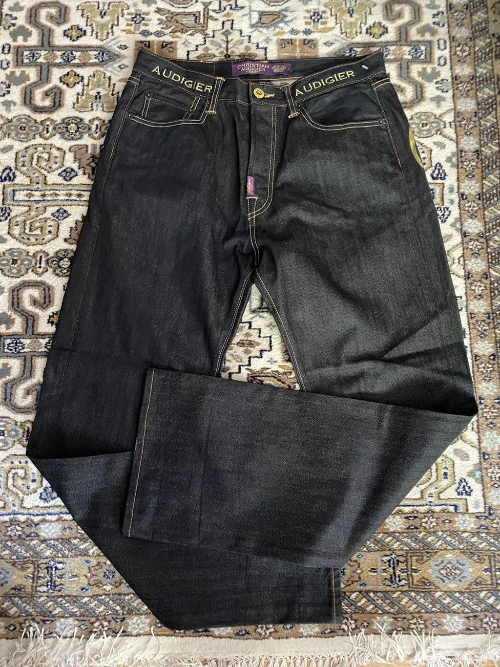 Statue of Liberty Denim Jeans USA | Embroidered Vintage Print