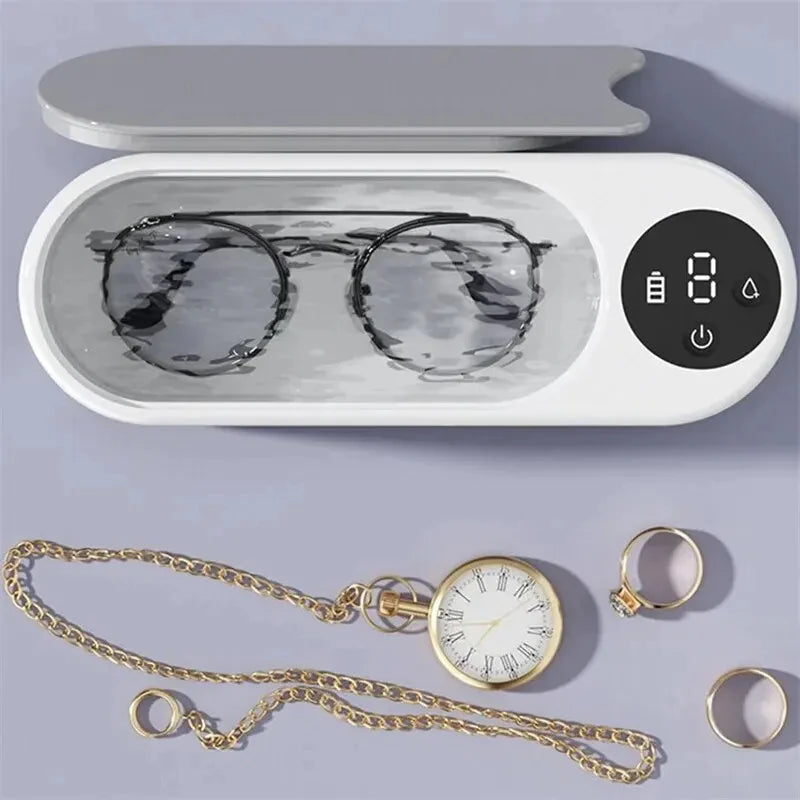 Ultrasonic Jewellery Cleaning Tool Sunglasses Rings Watches Vibrating Clean Machine
