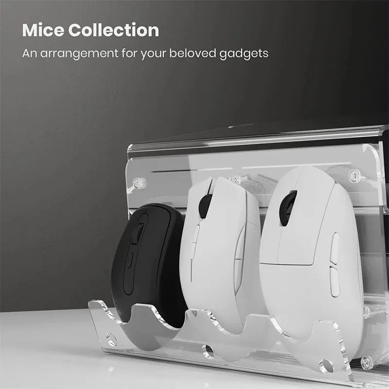 Keyboard Mouse Desktop Organiser Acrylic 3-Tier Stand Lightweight Storage-Keep Melbourne Marvellous Official Store