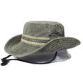 Fishing Hiking Sun Wide Brim Bucket Hat Cotton Outdoor Safari Style