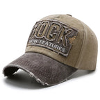ROCK Washed Baseball Cap Shabby Denim Hat