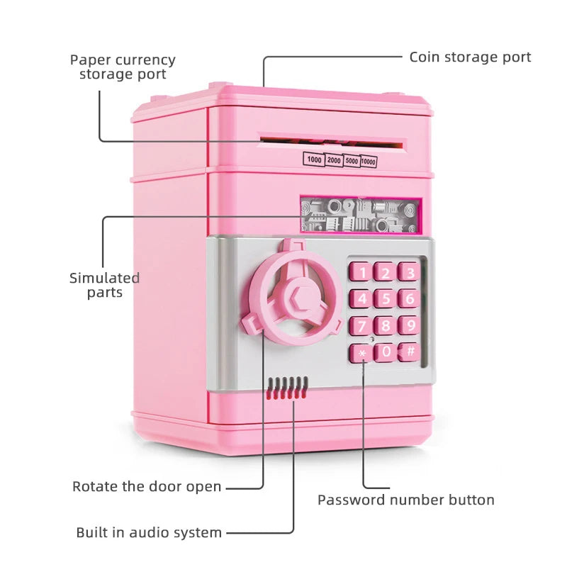 Kids Piggy Bank Mini Bank Safe Children's Educational Money Toy