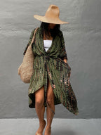 Kimono Beach Wrap Bikini Swimwear Cover Up Oversized Resort Wear Sarong