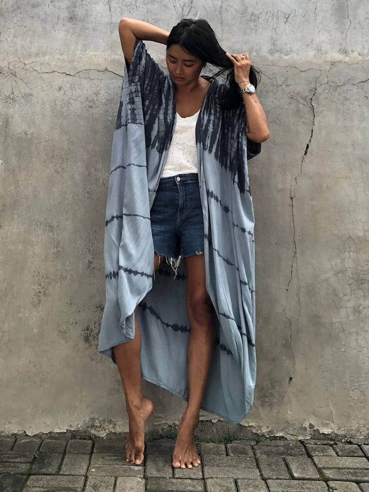 Kimono Beach Wrap Bikini Swimwear Cover Up Oversized Resort Wear Sarong