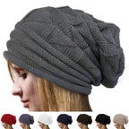 Knitted Baggy Beanie Ski Slouchy Skullie Unisex