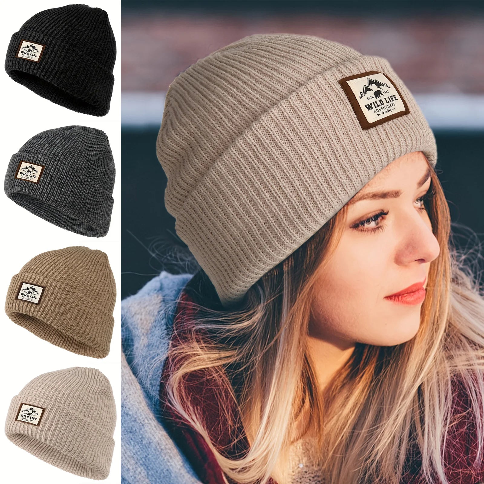 Knitted Wool Classic Beanie Unisex