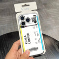 iPhone Case Travel Boarding Pass Protective Cover