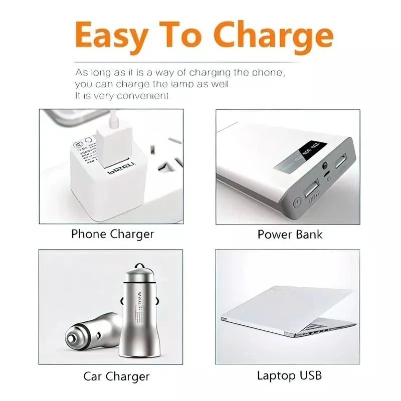 LED Lamp Bulbs Outdoor USB Rechargeable Lights Portable