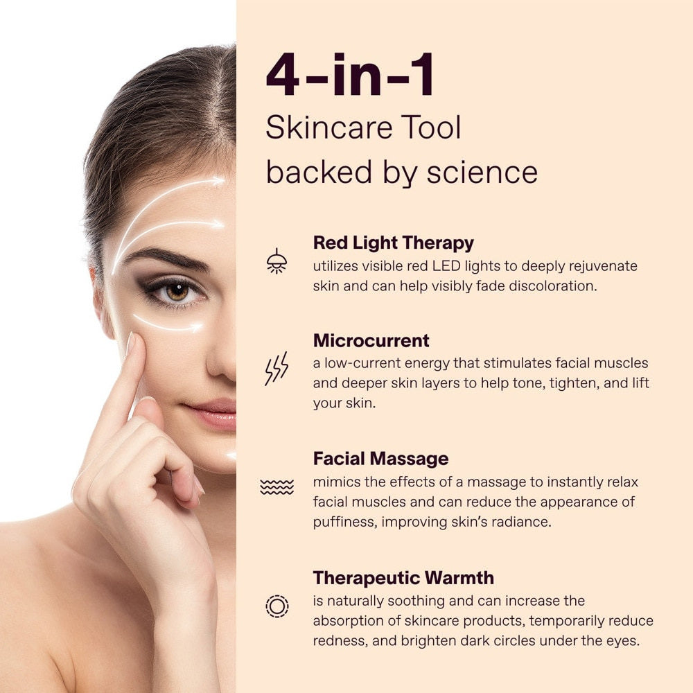 LED Red Light Therapy Wand Skin Care Tightening Face Tool