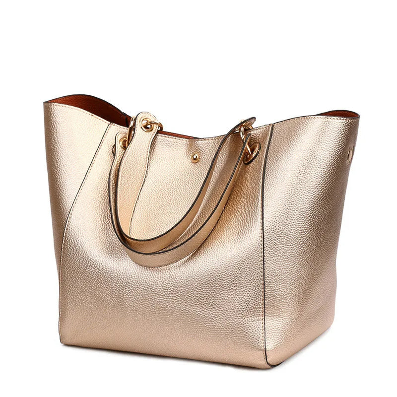 Large Shoulder Crossbody Tote Handbag With Bonus Clutch Bag