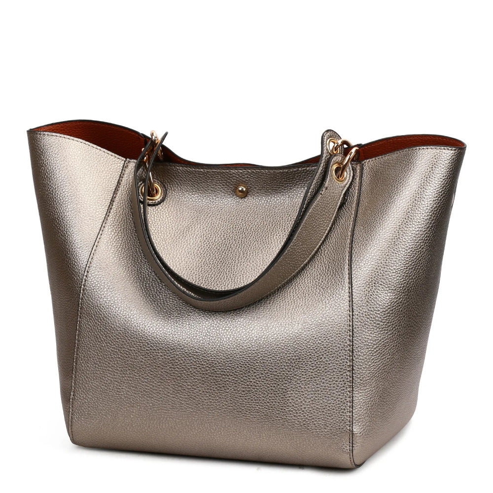 Large Shoulder Crossbody Tote Handbag With Bonus Clutch Bag