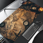 Large Vintage Steampunk Compass Mouse Pad