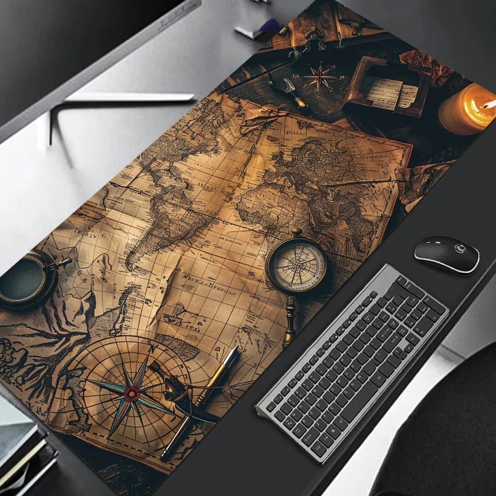 Large Vintage Steampunk Compass Mouse Pad