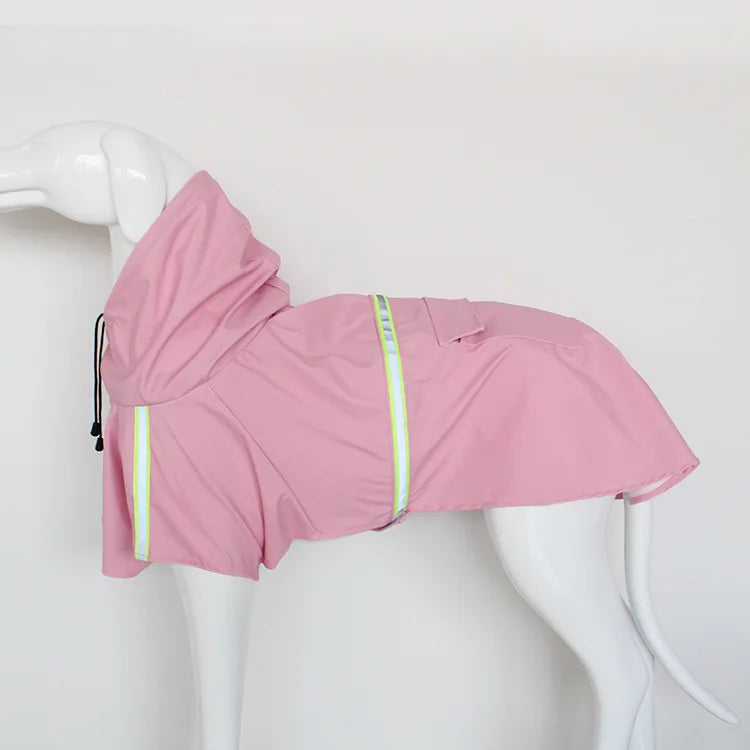 Large Dog Raincoat Cloak Style Waterproof Reflective Pet Jacket