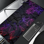 Large Gaming Mouse Pad Artistic Neon Glowing Design