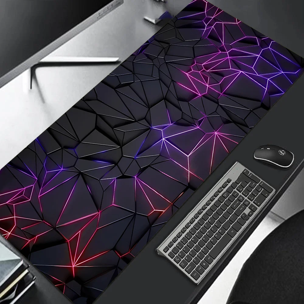 Large Gaming Mouse Pad Artistic Neon Glowing Design