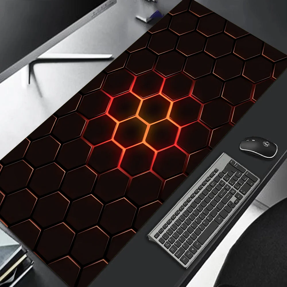 Large Gaming Mouse Pad Artistic Neon Glowing Design