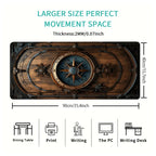Large Vintage Steampunk Compass Mouse Pad