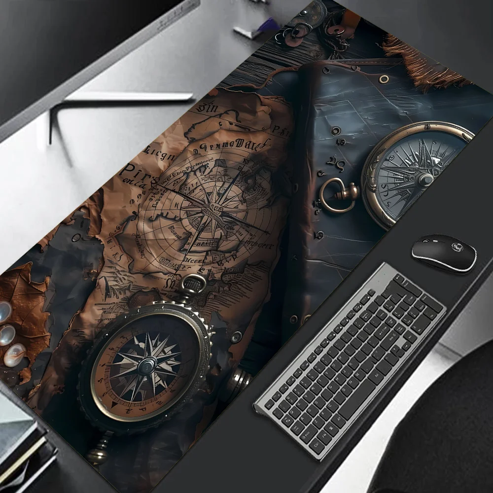 Large Vintage Steampunk Compass Mouse Pad