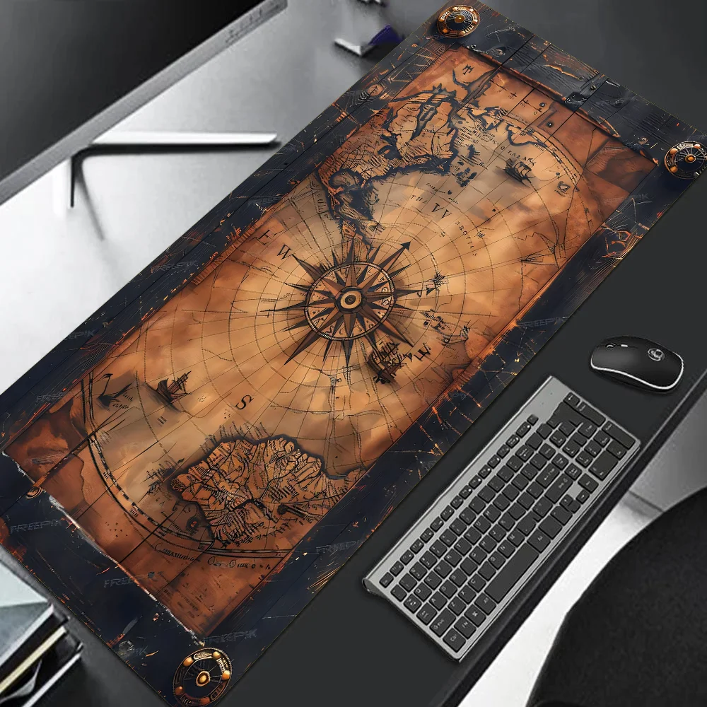 Large Vintage Steampunk Compass Mouse Pad